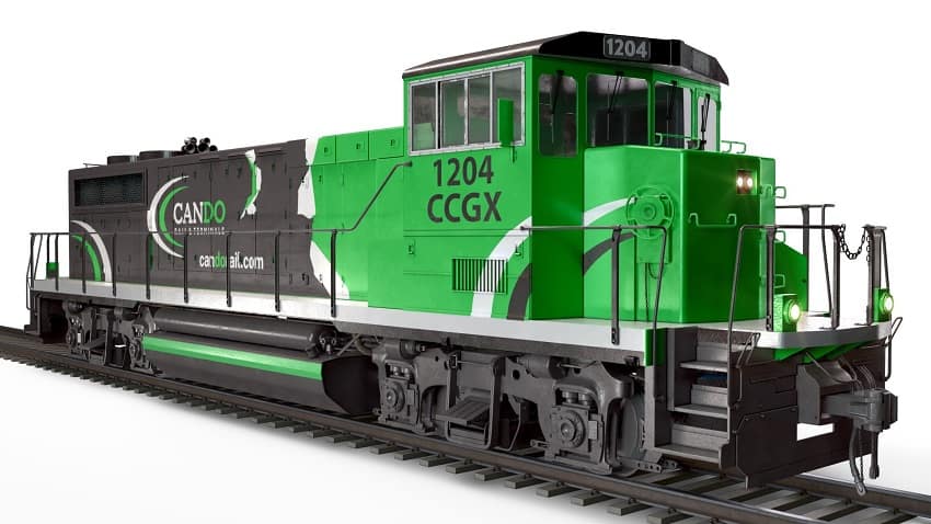 A render of the first electric locomotive.