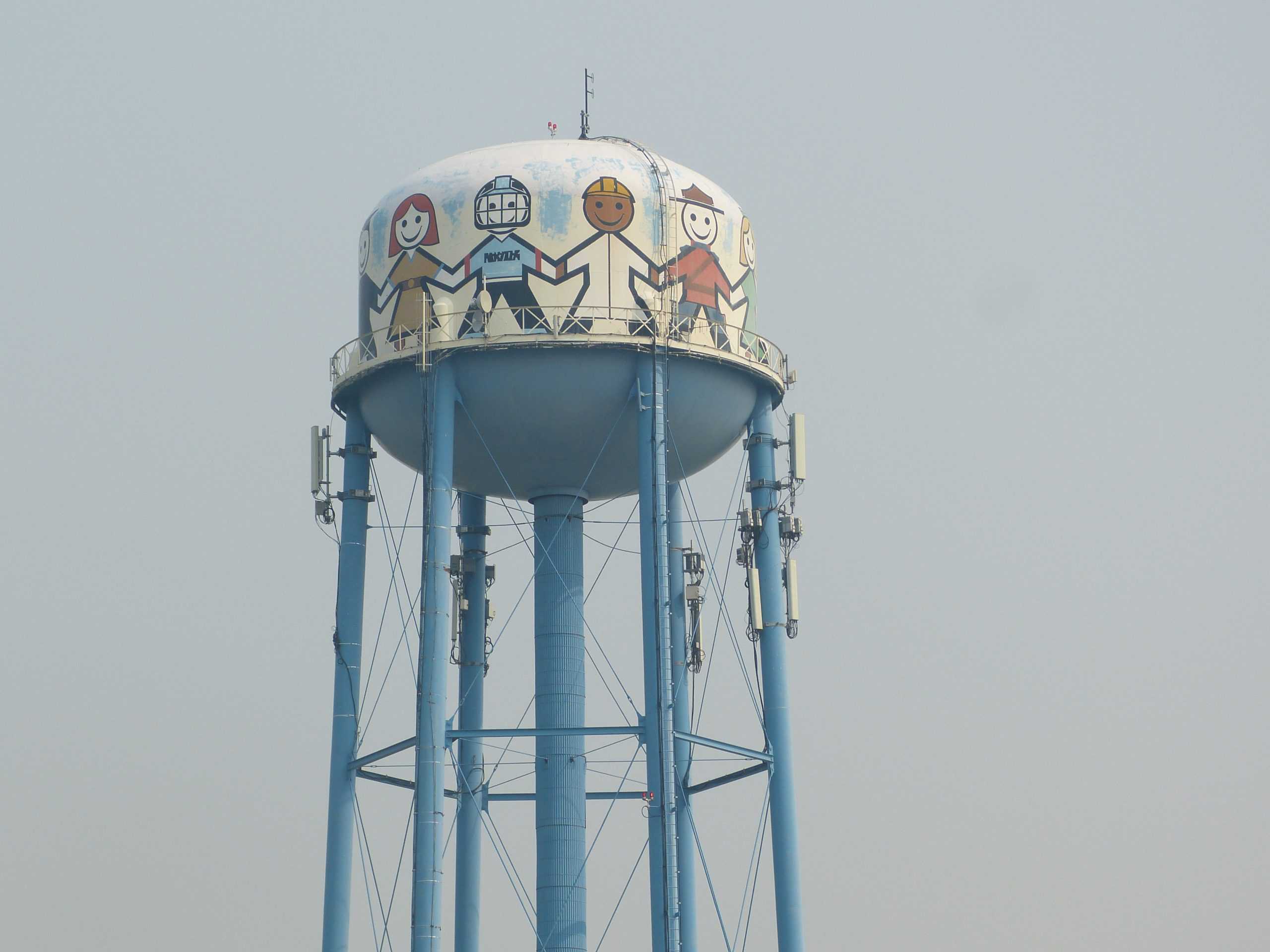 water tower.