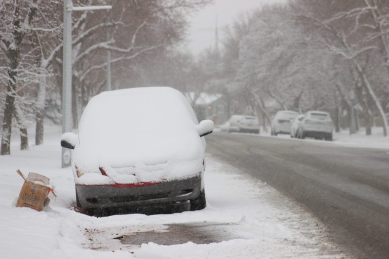 A car parked on the road.