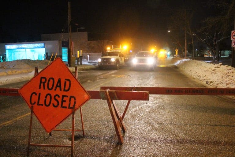 101 Street closed.