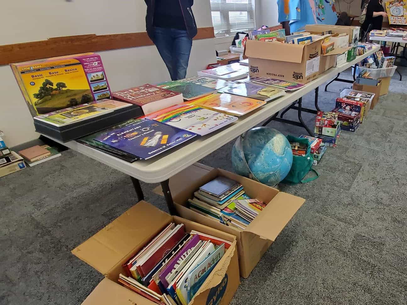 Used book and curriculum sale.