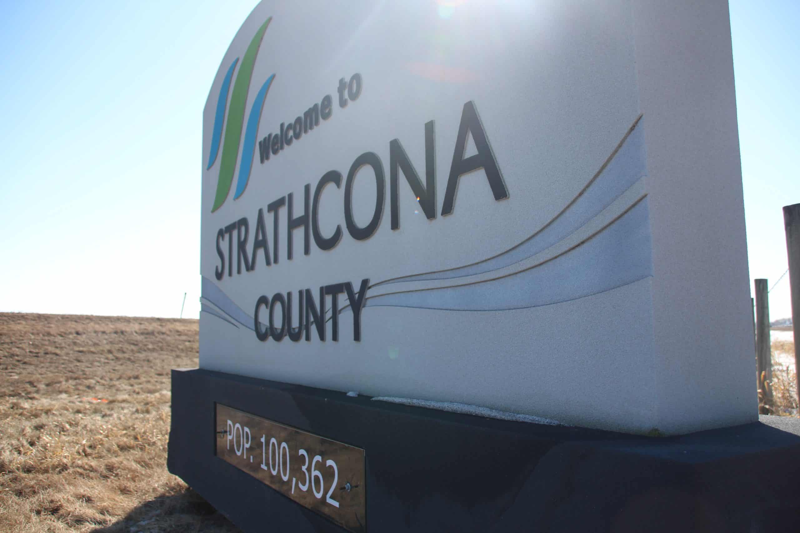 Strathcona County sign.
