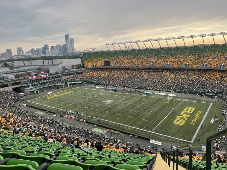 Commonwealth Stadium.