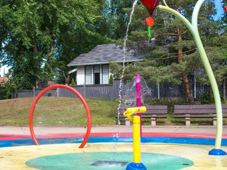 An Edmonton spray park.