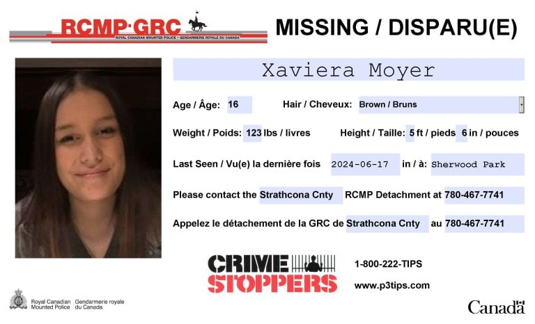 Xaviera Moyer missing poster