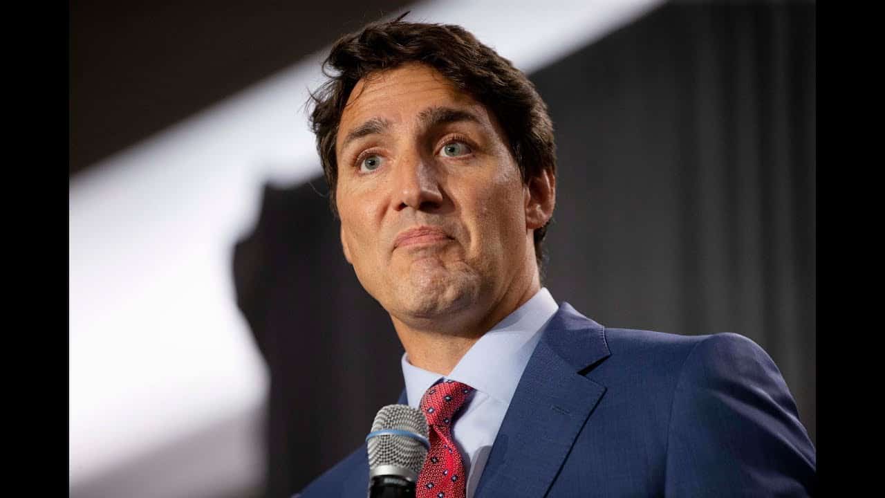 Justin Trudeau wearing a smug facial expression