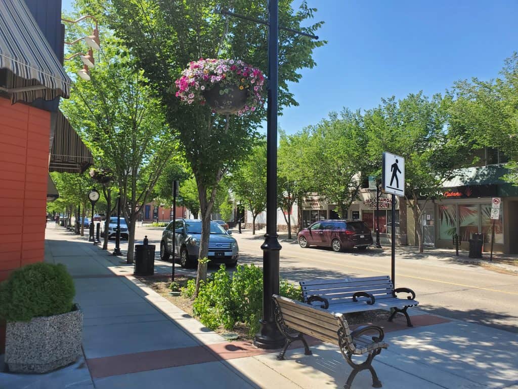 Downtown Fort Saskatchewan in spring