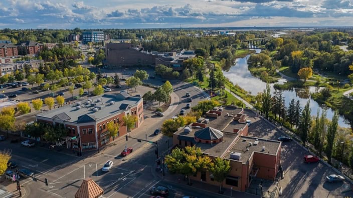 Downtown St. Albert Aerial