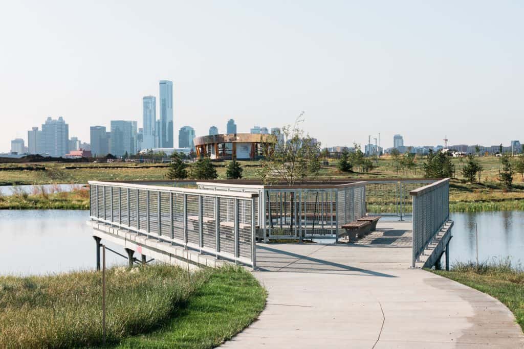 Blatchford-Littlewood Park with skyline in background