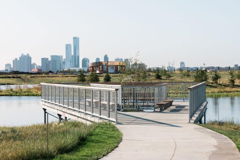 Blatchford-Littlewood Park with skyline in background