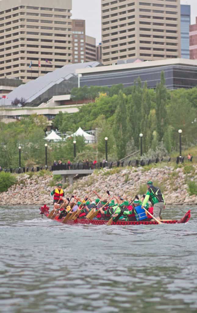Dragonboat on the river.