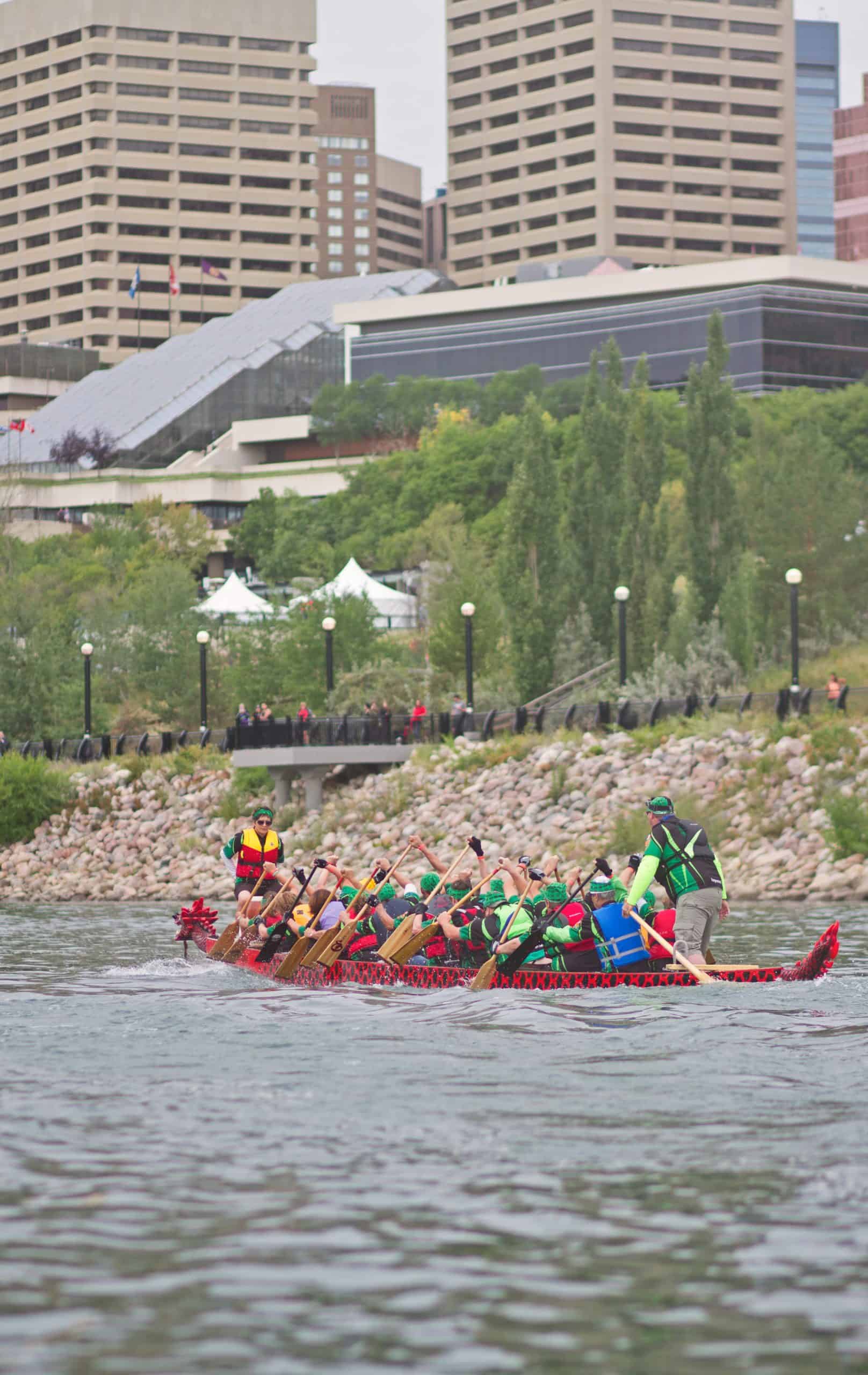 Dragonboat on the river.