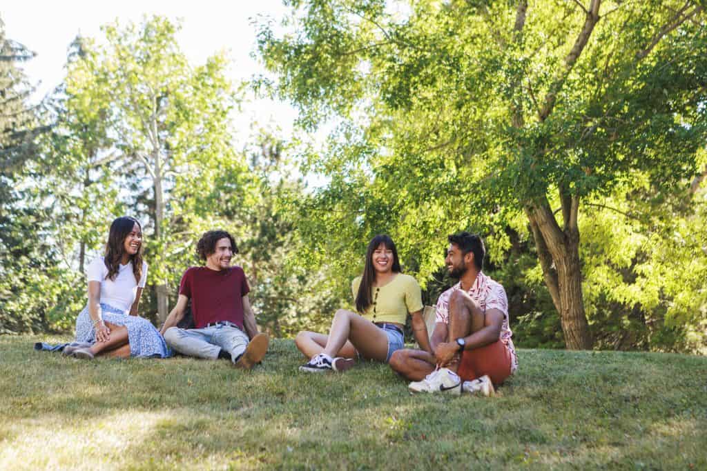 People hanging out in Ritchie Park.