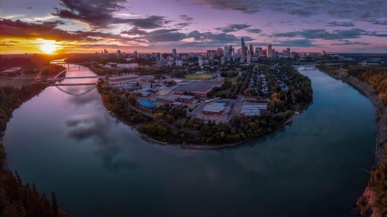 Skyline with river and Rossdale in foreground