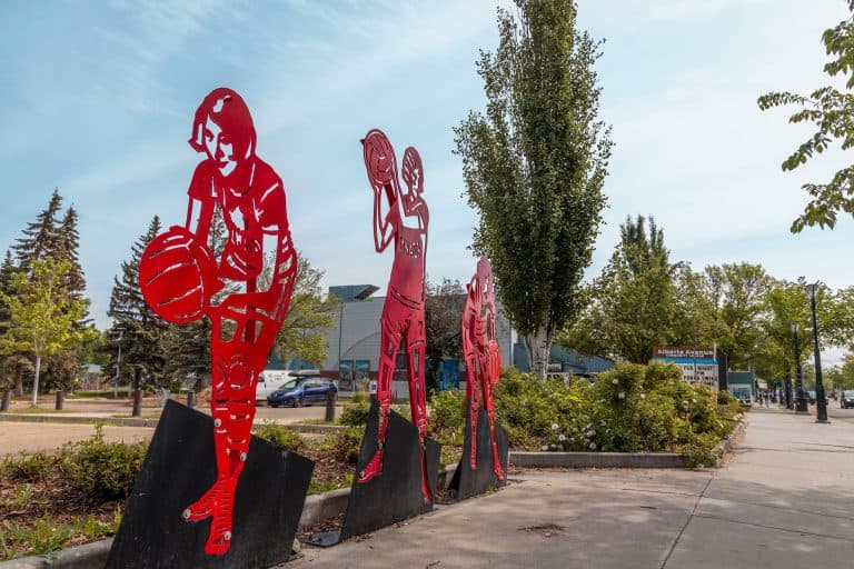 Sports art installation.