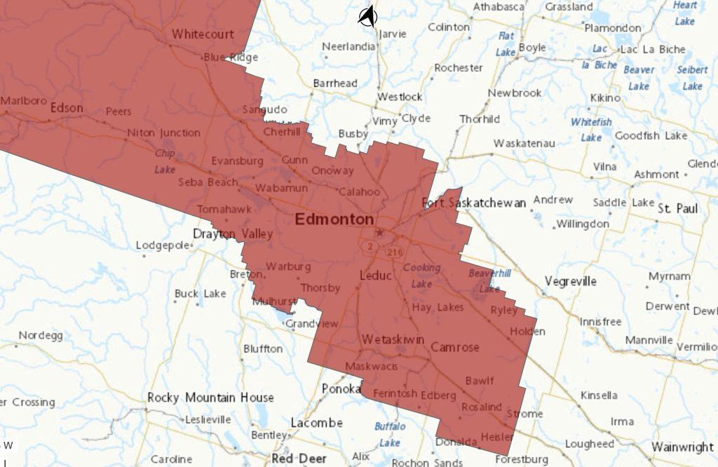 Image of Jan 31, 2025, Snowfall Warning map.