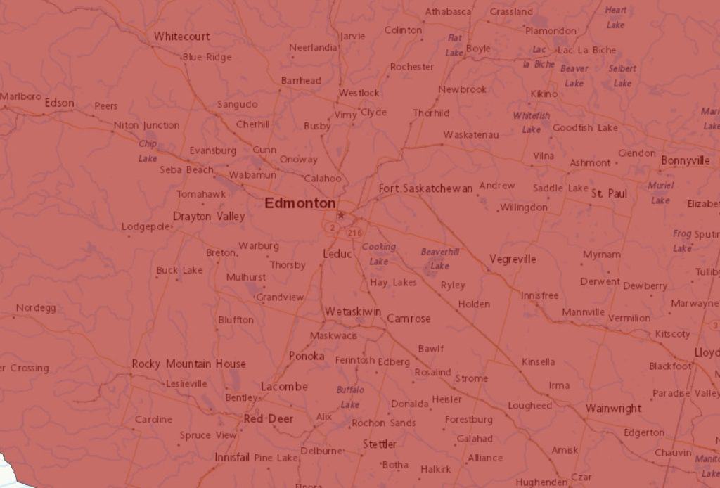 Map of Extreme Cold Warning for Feb 3, 2025