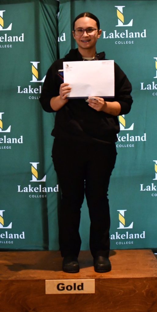 Allyson Huculak, winner of the Culinary Arts category at the regional competition