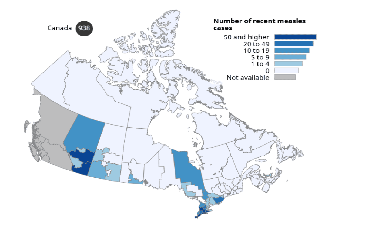 Measles cases, outdated (Week 17)