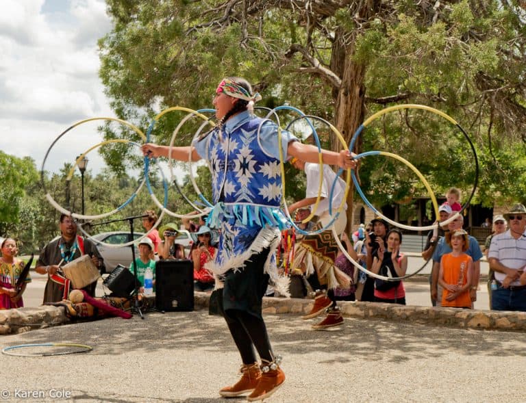 A hoop dancer.