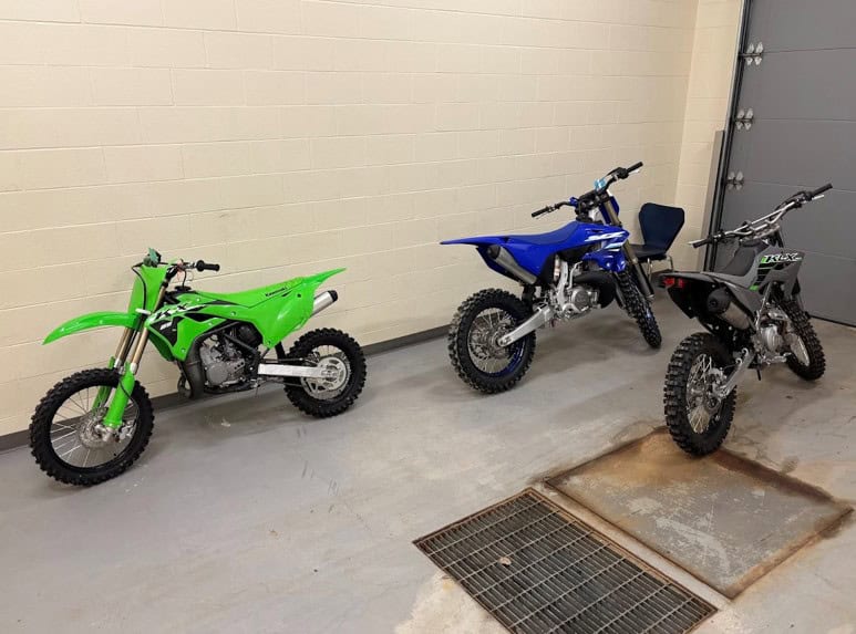 Recovered stolen dirt bikes.