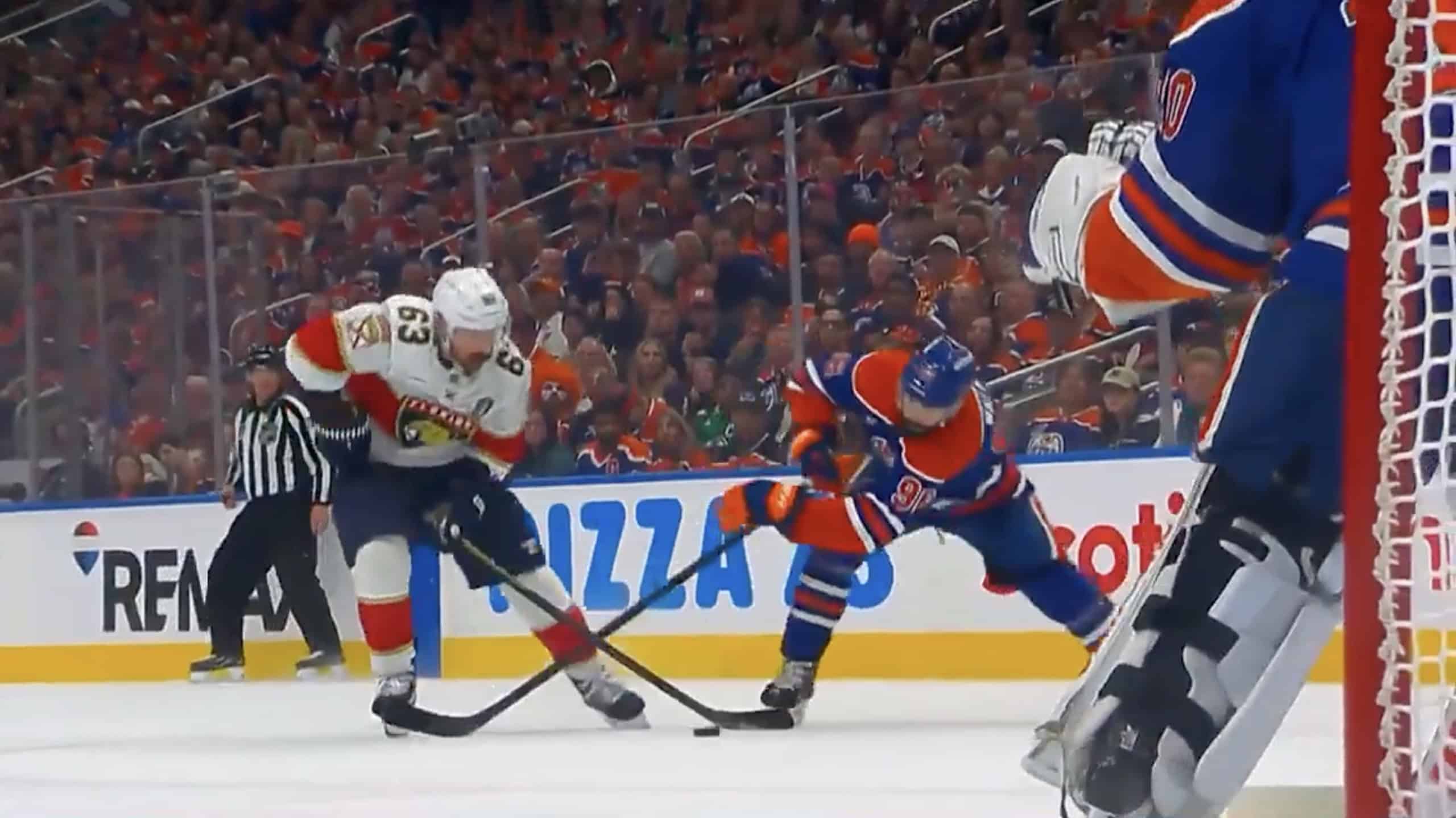 Brad Marchand turns Jake Walman inside-out on his way to scoring to put Florida up 3-0 in Game 5