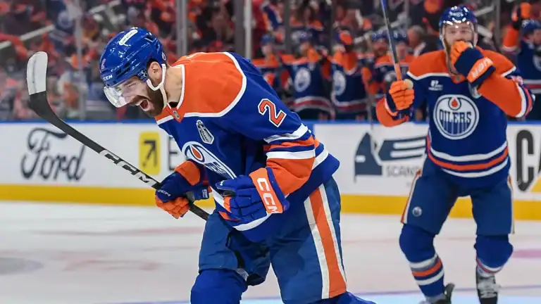 Oilers top-pair defenceman Evan Bouchard